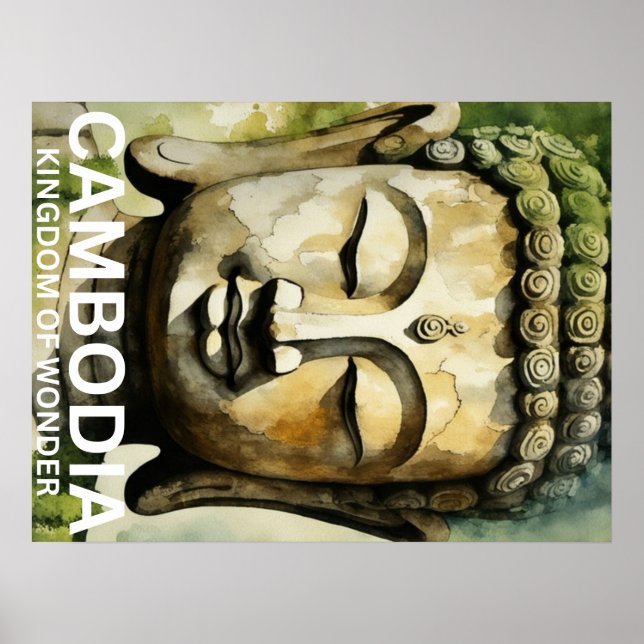 Kambodjas vykort poster (Framsidan)