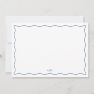 Kambray Vågigt trim Note Card Tack Kort