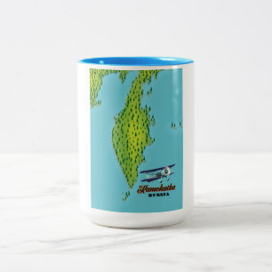 Kamchatka-halvön Ryssland resekarta. Två-Tonad Mugg