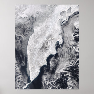 Kamchatka peninsula, östliga Ryssland Poster