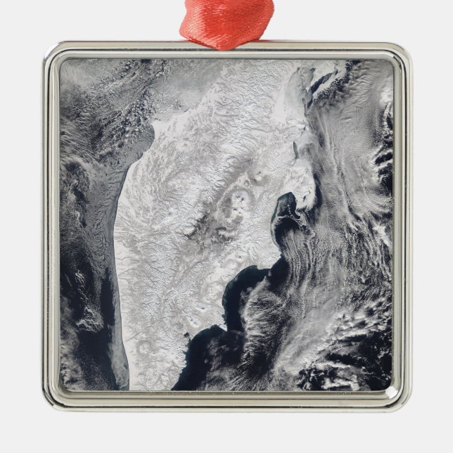 Kamchatka Peninsula, Östra Ryssland Julgransprydnad Metall (Framsidan)