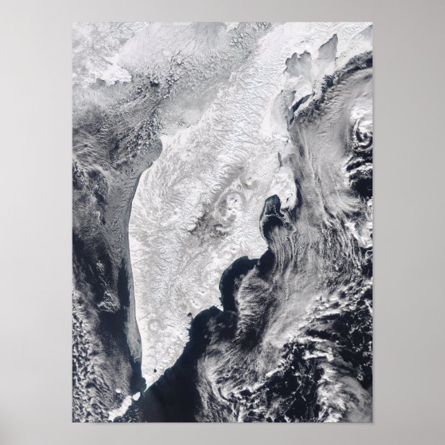 Kamchatka Peninsula, Östra Ryssland Poster (Framsidan)