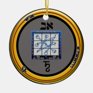 kameasaturn talisman julgransprydnad keramik