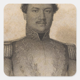 Kamehameha Hawaii Fyrkantigt Klistermärke