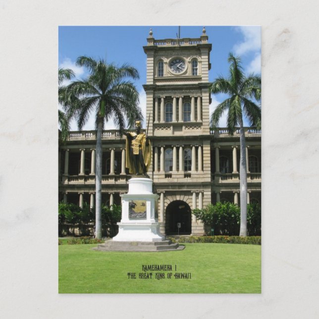 Kamehameha Underbar Kung på Hawaii Vykort (Framsida)