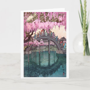 Kameido Bridge, Hiroshi Yoshida, Woodcut Kort