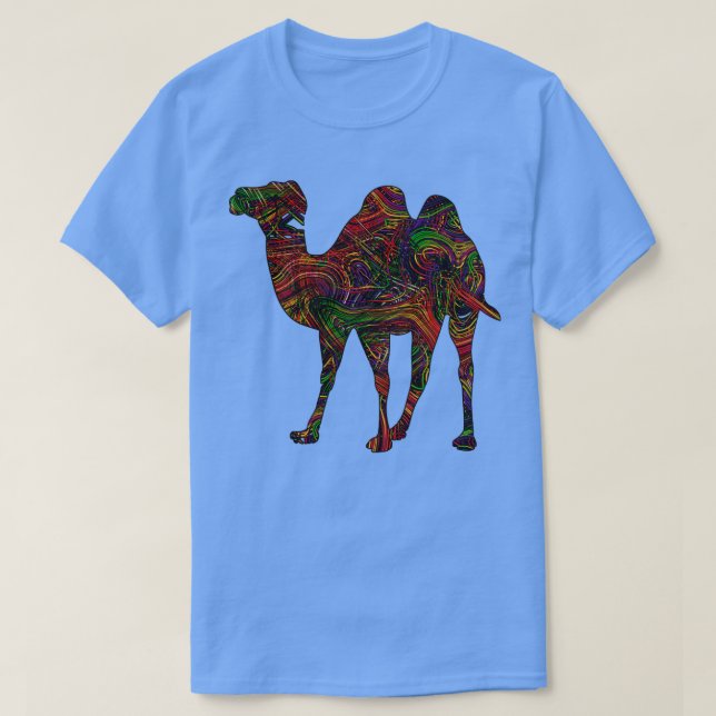 Kamel Älskare Vibrant Artists String Illustration T Shirt (Design framsida)