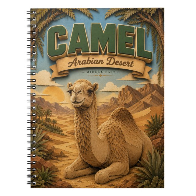 Kamel Arabiska öknen POPCUT Anteckningsbok (Framsidan)