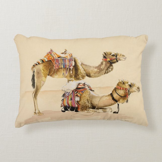 Kamel från Petra 2007 Prydnadskudde (Framsidan)