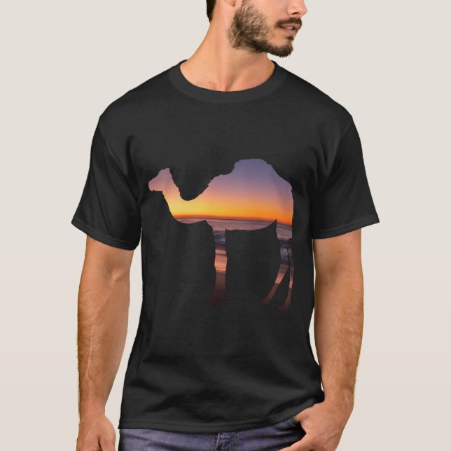 Kamel, Kamel Öken, Kamel Ökensand, Kamel soluppgån T Shirt (Framsida)