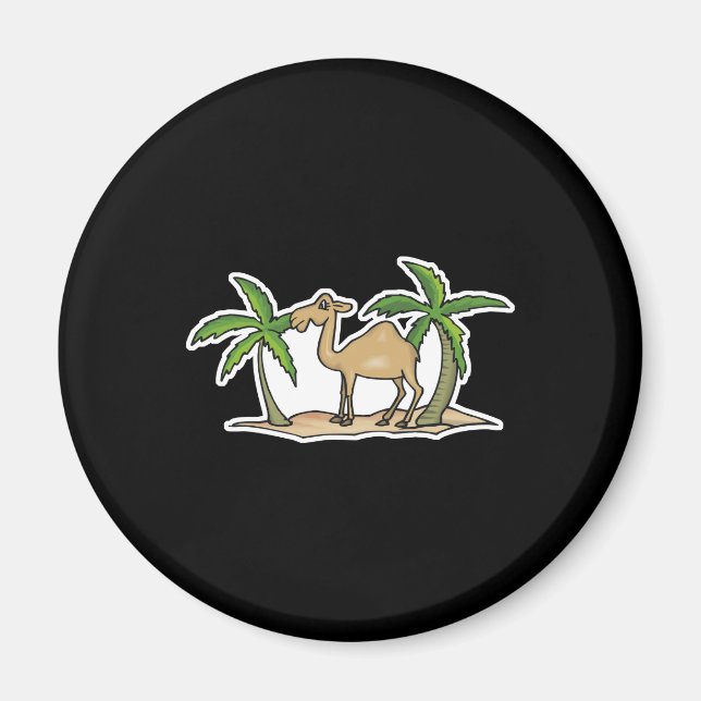 kamel och palmerträd magnet (Framsidan)