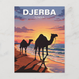 Kamel på Djerba-ön Tunisien Resor vykort