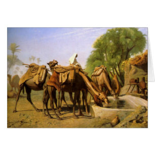 "Kamel på en ho", vid Jean Leon Gerome Hälsningskort