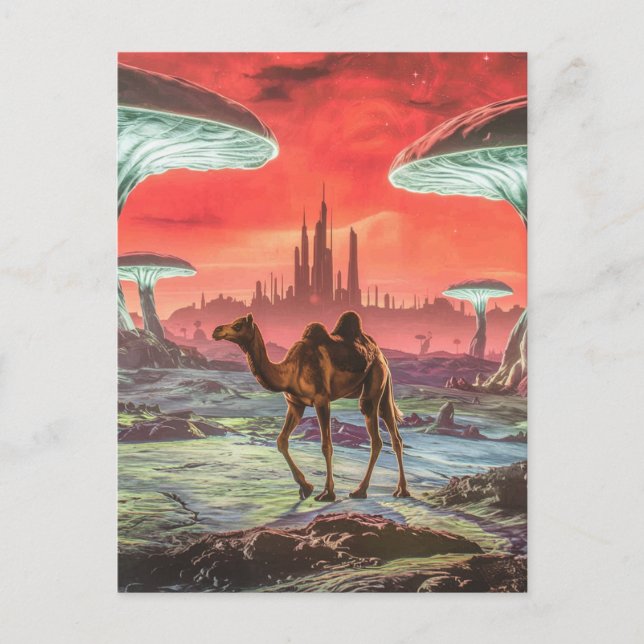 Kamel på vykort från en annan planet (Framsida)