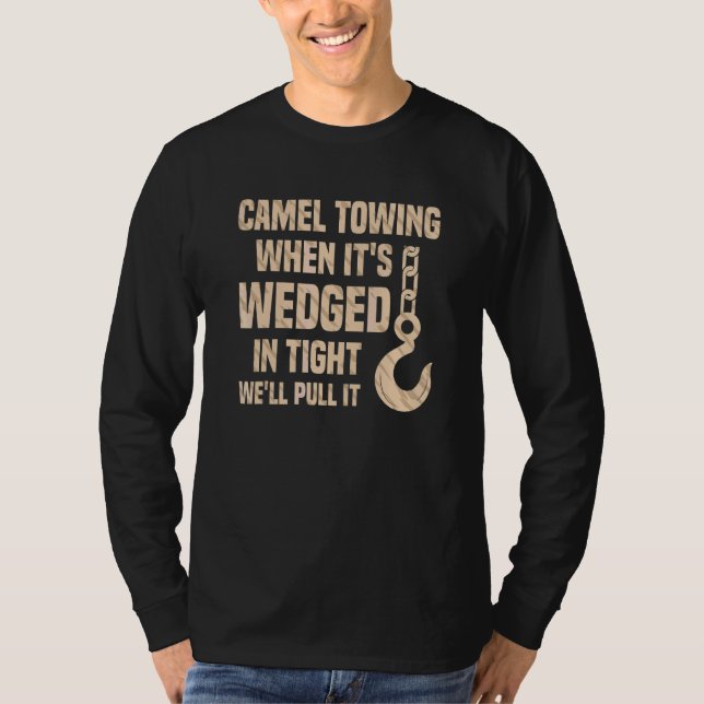 Kamelbogsering när den har fastnat i trångt utrymm t shirt (Framsida)
