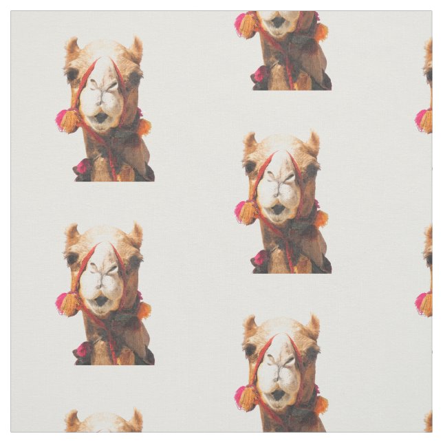 Kameldjur Portrat Tyg (Provkarta)