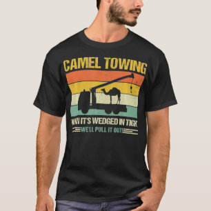 Kameldragning när dess kant är tätt i brunnen, t shirt