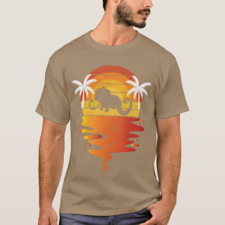 Kameleont 70-tals retro solnedgång reptil Kameleon T Shirt