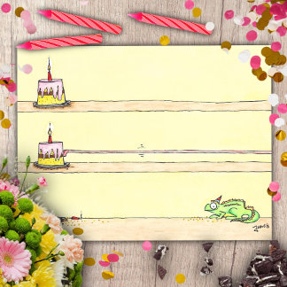 Kameleont Födelsedag Vykort