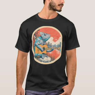 Kameleont Gitarr Rockstjärna 60T 70T Rock T Shirt