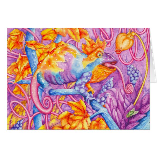 Kameleont Hälsningskort (Framsidan Horizontal)