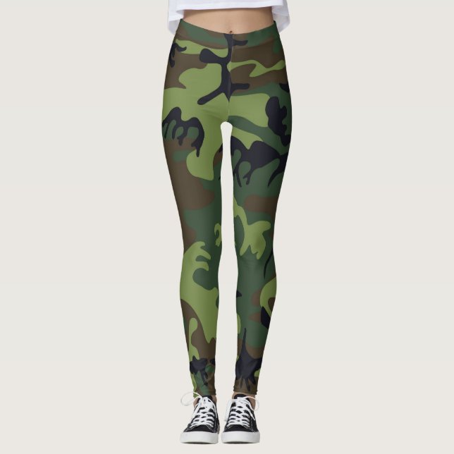 Kameleont Kamouflage Leggings (Framsida)