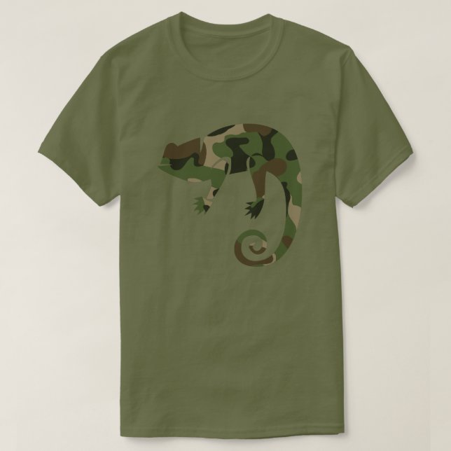Kameleont Kamouflage T Shirt (Design framsida)
