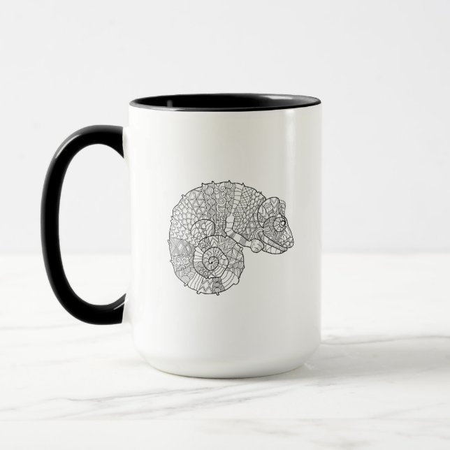 Kameleont Zendoodle Mugg (Vänster)