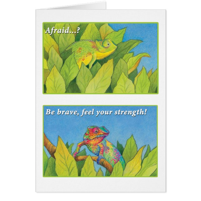 Kameleonten - 2 Timothy 1:7 Hälsningskort (Framsidan)