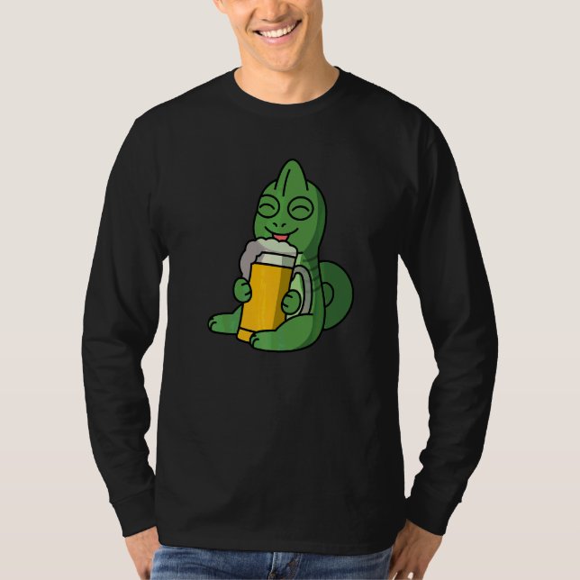 Kameleonter Dricker Öl Husdjur   T Shirt (Framsida)
