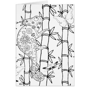 Kameleontklotter Hälsningskort