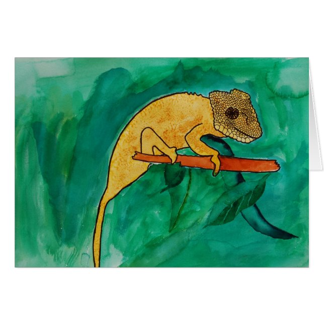 Kameleontkort Hälsningskort (Framsidan Horizontal)