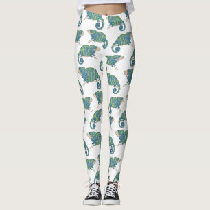 Kameleontmönster Leggings