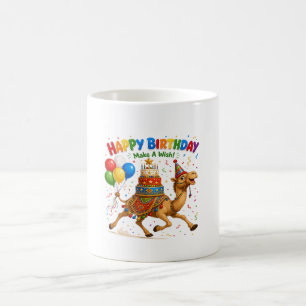 Kamelfödelsedagsfirande Partyillustration Kaffemugg