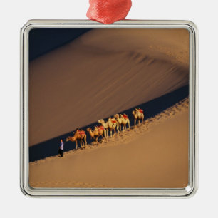 Kamelföljd i öknen, Dunhuang, Gansu Julgransprydnad Metall
