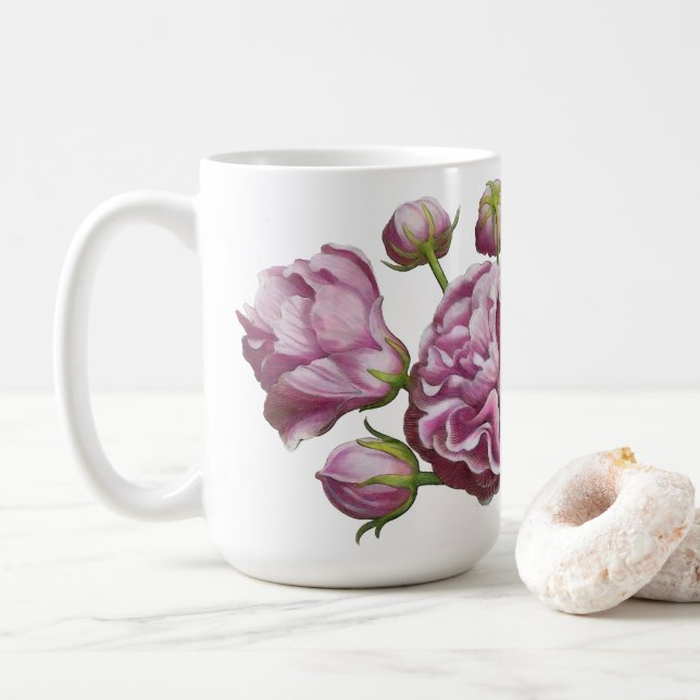 Kamelia Rosenträdgård Blommor   Kaffemugg (Med munk)
