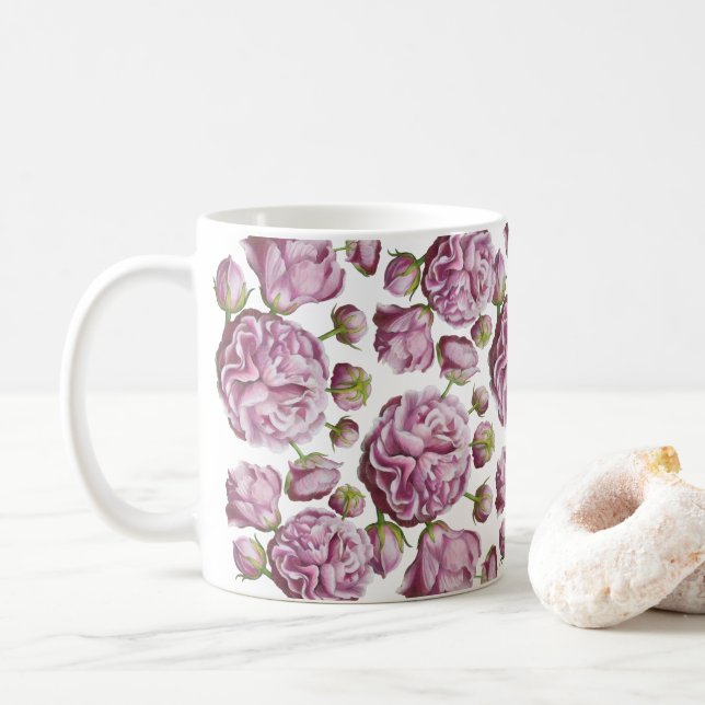 Kamelia Rosenträdgårdsblommor  Kaffemugg (Med munk)