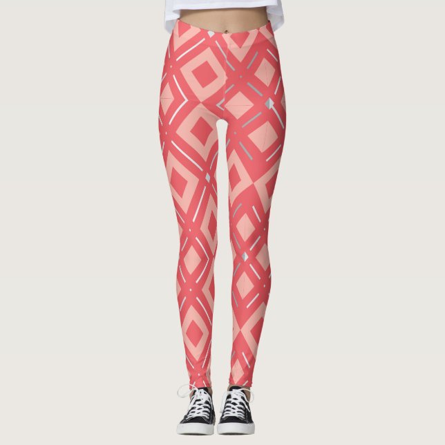 Kamelias geometriska Mönster 1 Leggings (Framsida)