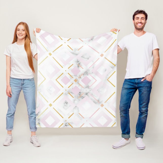 Kamelias geometriska Mönster 4 Fleecefilt (På plats)