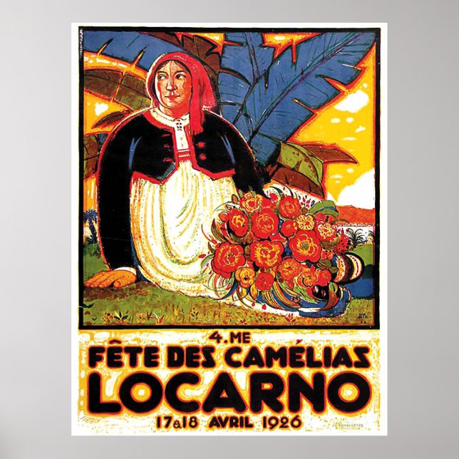 Kameliestivalen i Lugano, Schweiz Poster (Framsidan)