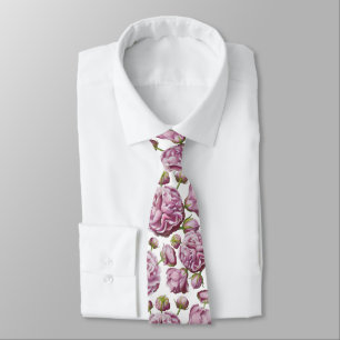 Kamelirosenträdgårdsblommor slips