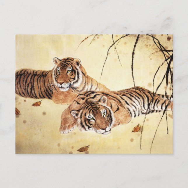 Kamellaherd, klassisk kinesisk konst vykort (Framsida)