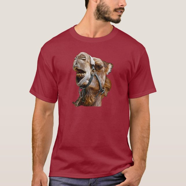 Kamelmörk färgar T-tröja T-shirt (Framsida)