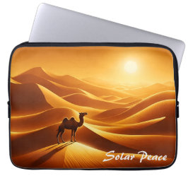Kamelökssand gult sol djurart Egypten konst Laptop Fodral