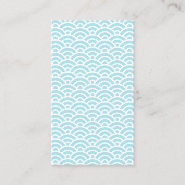 KAMENOZOKI 173 Seigaiha Vågar - Energetic Ver. Visitkort (Framsida)