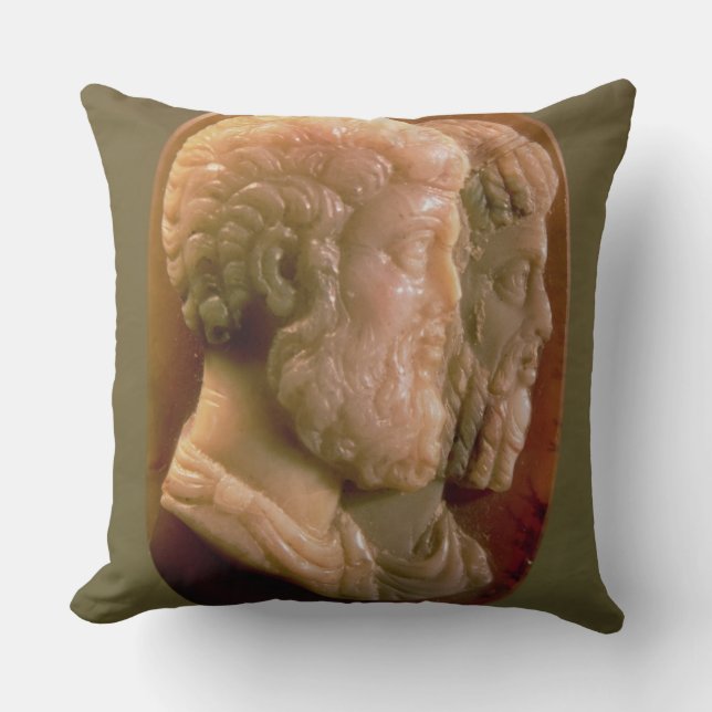 Kameo som föreställer Marcus Aurelius (121-180) oc Kudde (Framsida)