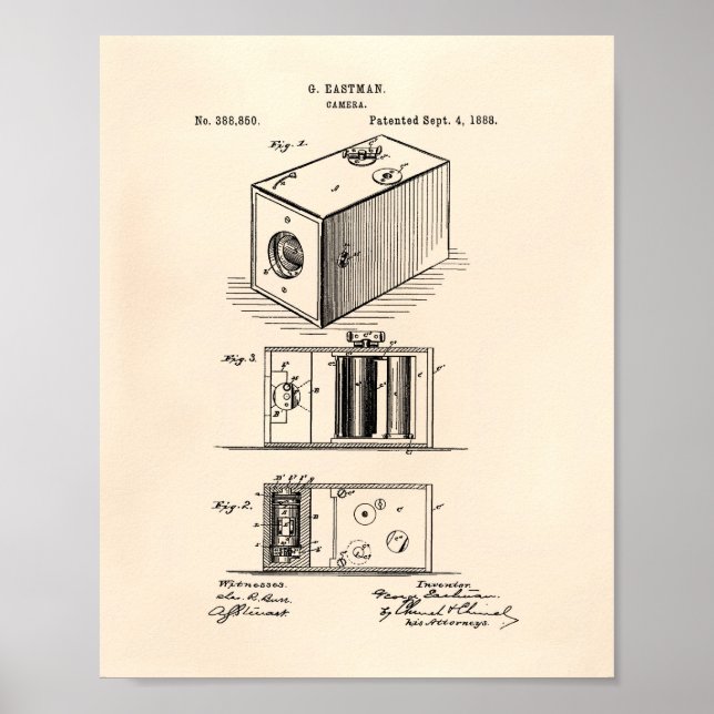 Kamera 1988 Patent Art Old Peper Poster (Framsidan)