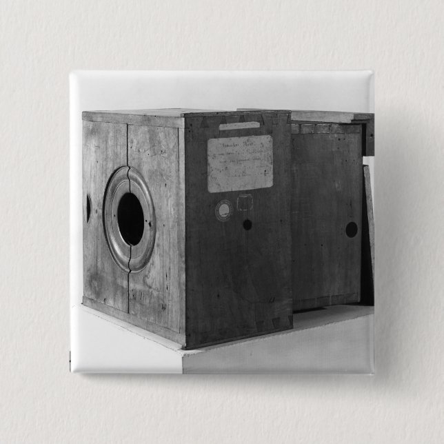 Kamera av Joseph Nicephore Niepce, c.1816-22 Knapp (Framsida)