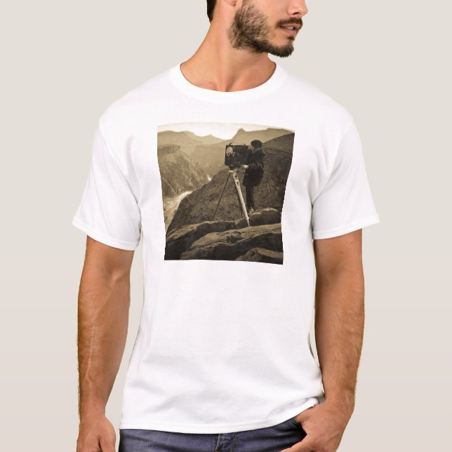 Kamera för film för grand Canyonfotograf stor T-shirt (Framsida)