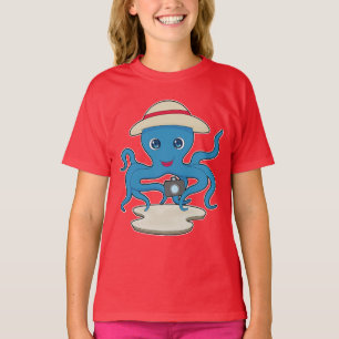 Kamera för fotoskrivare av oktopus t shirt